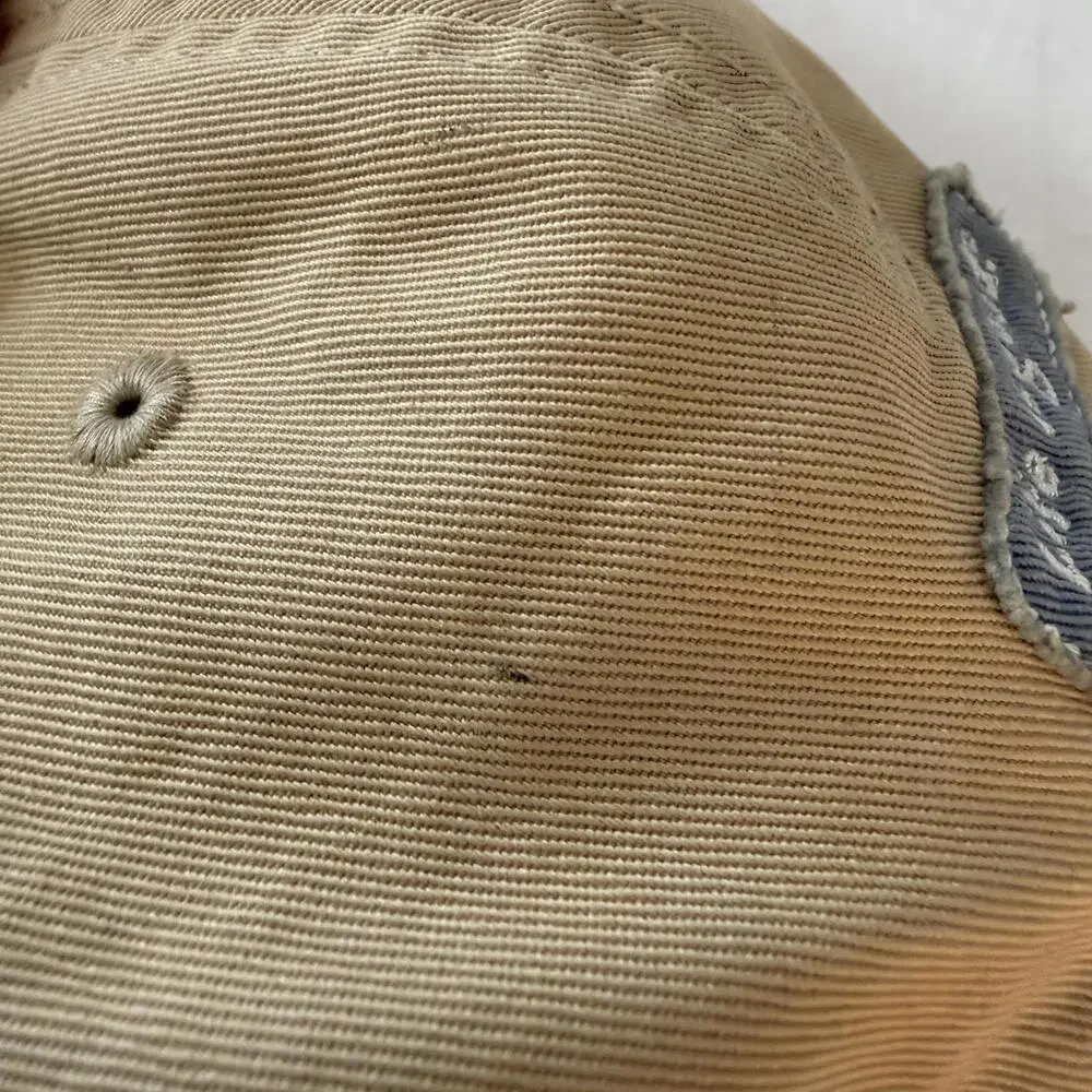 LIFE IS GOOD logo tan baseball hat.  Smile face on back.‎